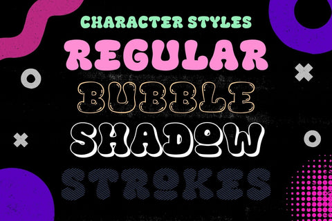 Fox Squish: 4 Font Styles Font Fox7 By Rattana 