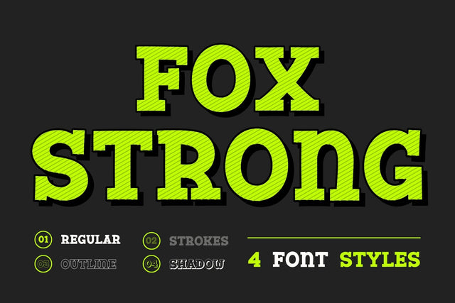 Fox Strong 4 Font Styles Font Fox7 By Rattana 