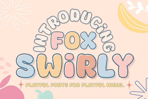 Fox Swirly: 3 Font Styles Font Fox7 By Rattana 