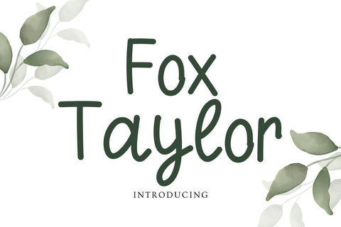Fox Taylor Font Font Fox7 By Rattana 