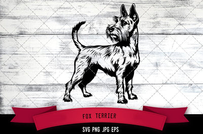 Fox Terrier SVG, Dog SVG, Logo - Digital Download with Commercial License for Cricut, Silhouette, Scan N Cut Crafting SVG Loveleen Kaur 