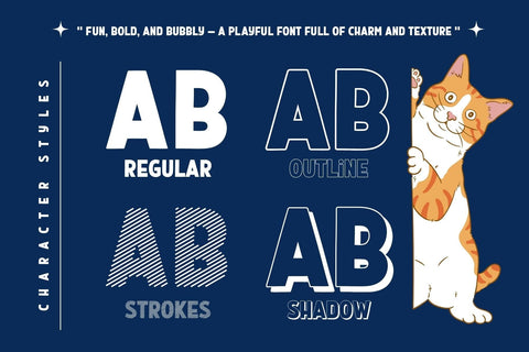 Fox Thiccy : 4 Font Styles Font Fox7 By Rattana 