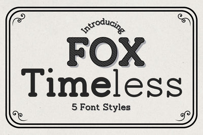 Fox Timeless 5 Font Styles Font Fox7 By Rattana 