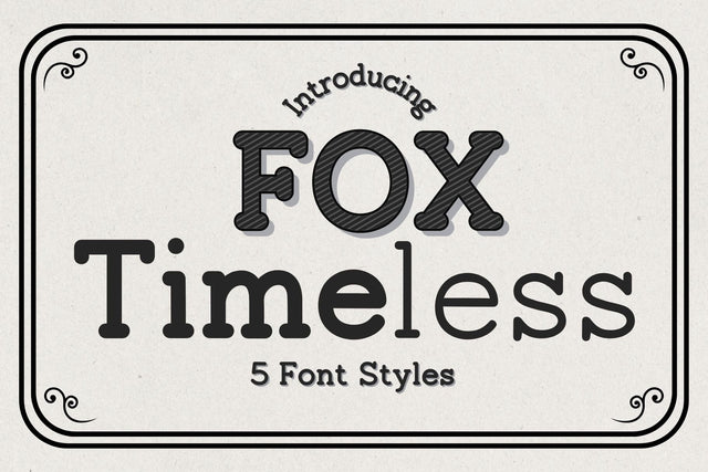 Fox Timeless 5 Font Styles Font Fox7 By Rattana 