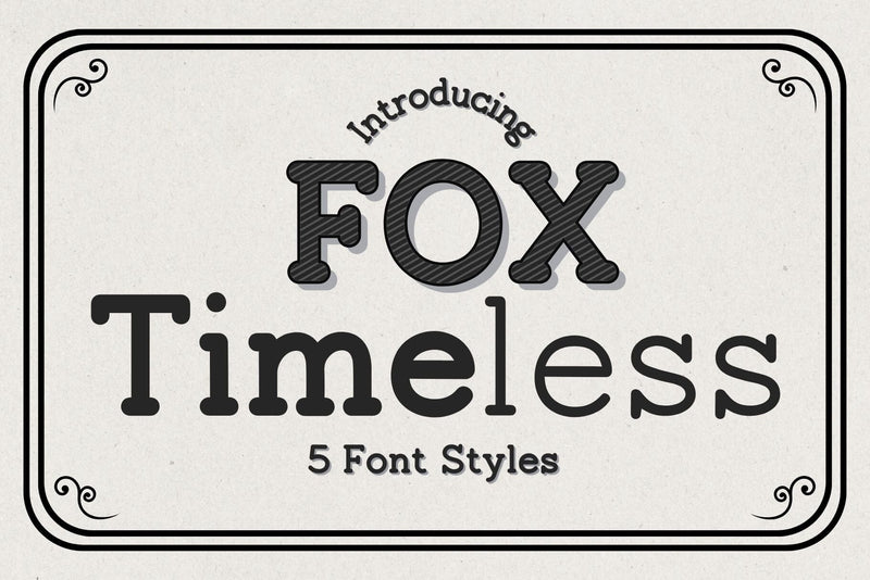 Fox Timeless 5 Font Styles Font Fox7 By Rattana 