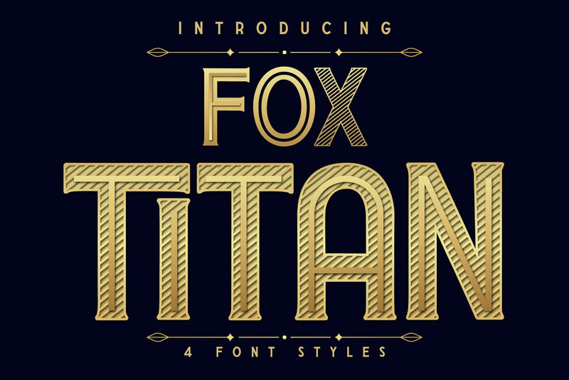 Fox Titan: 4 Font Style Font Fox7 By Rattana 