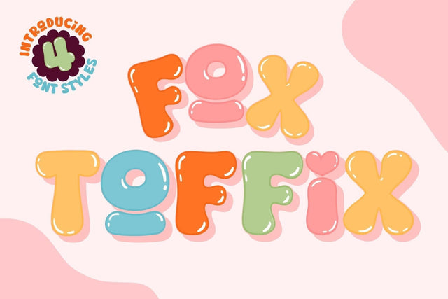 Fox Toffix: 4 Font Styles Font Fox7 By Rattana 
