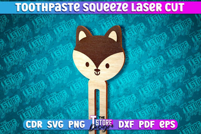 Fox Toothpaste Squeezer Laser Cut | Laser Cut SVG Design SVG The T Store Design 