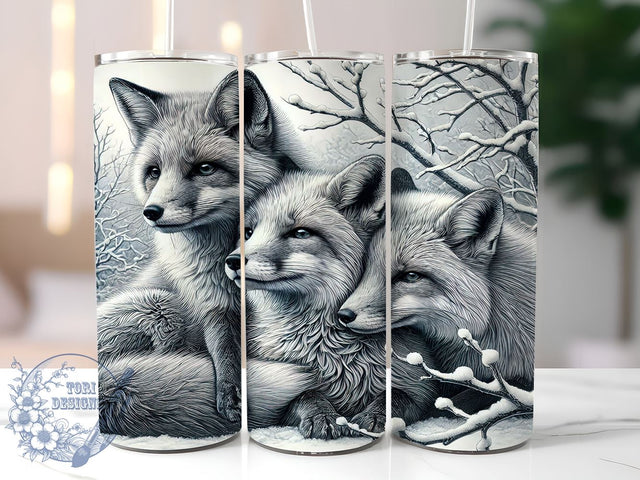 Fox Wildlife Forest 20oz Tumbler Wrap, Animal Design, 20oz Tumbler, Sublimation Wrap, Nature Gifts, Forest Drinkware Sublimation ToriDesigns 