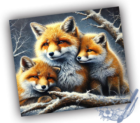 Fox Wildlife Forest 20oz Tumbler Wrap, Animal Design, 20oz Tumbler, Sublimation Wrap, Nature Gifts, Forest Drinkware Sublimation ToriDesigns 