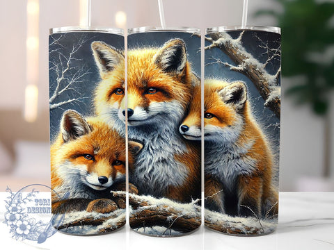 Fox Wildlife Forest 20oz Tumbler Wrap, Animal Design, 20oz Tumbler, Sublimation Wrap, Nature Gifts, Forest Drinkware Sublimation ToriDesigns 