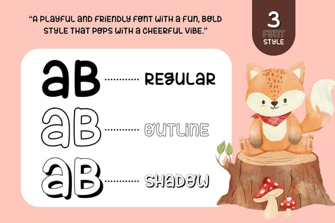 Fox Willow : 3 Font Styles Font Fox7 By Rattana 
