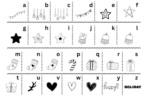 Fox Xmas Doodle Dingbat Font Font Fox7 By Rattana 