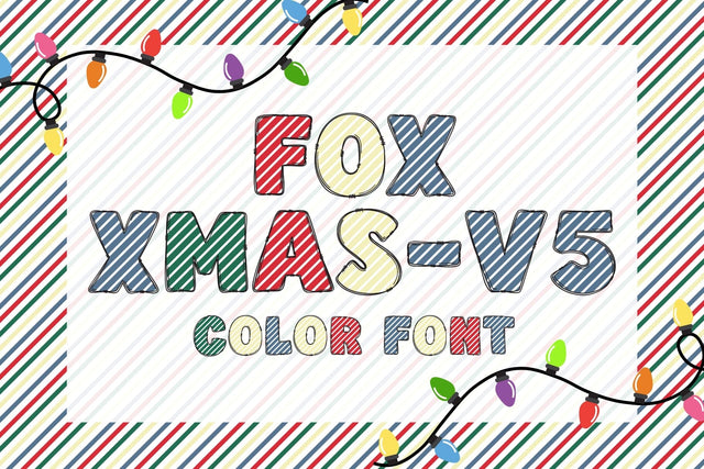 Fox Xmas-V5 Color Font Font Fox7 By Rattana 