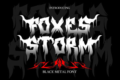 Foxes Storm - Blackmetal Font Font Mozzatype 