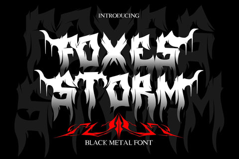 Foxes Storm - Blackmetal Font Font Mozzatype 