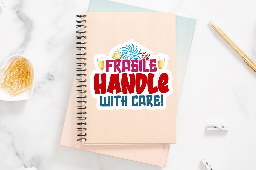 Fragile handle Sticker Design - So Fontsy
