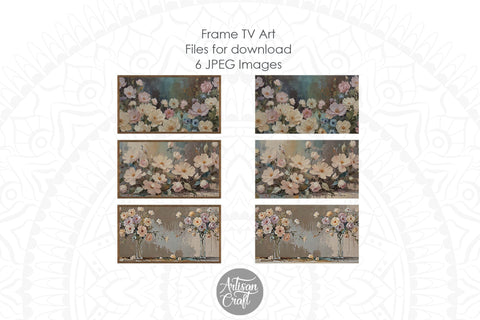 Frame tv art | impressionist paintings of flowers Digital Pattern Artisan Craft SVG 