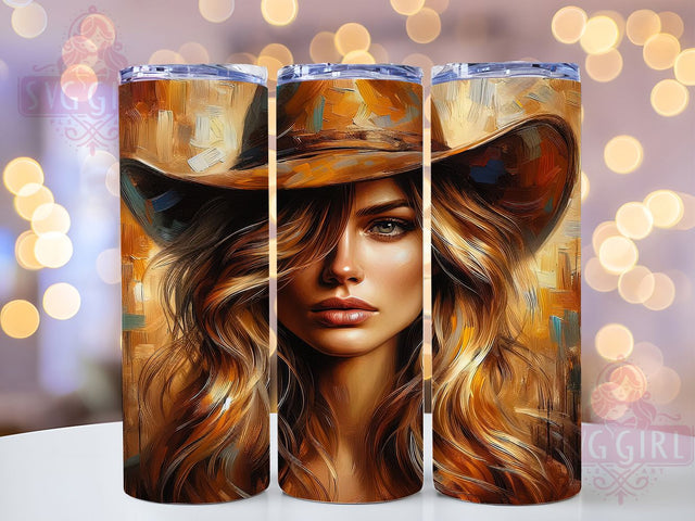 Framed Cowgirl 20oz Tumbler, Framed Cowgirl Wrap, Mysterious Woman Quote, Confident Cowgirl Design, 20oz Tumbler Wrap, Sublimation Design PNG, Western Chic Gift Sublimation SvggirlplusArt 