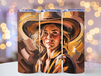 Framed Cowgirl 20oz Tumbler, Framed Cowgirl Wrap, Mysterious Woman Quote, Confident Cowgirl Design, 20oz Tumbler Wrap, Sublimation Design PNG, Western Chic Gift Sublimation SvggirlplusArt 