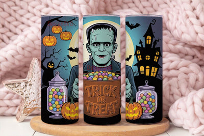 Frankenstein Halloween Candy 20oz Sublimation DesignSVG 