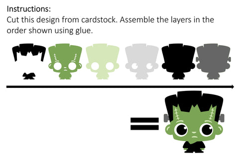 Frankenstein's Monster SVG Digital Gems 