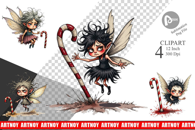 Frazzled Sugar Plum Fairy Clipart Sublimation artnoy 
