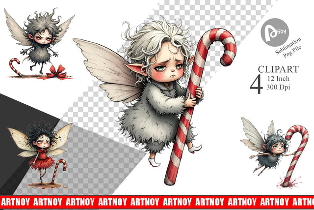 Frazzled Sugar Plum Fairy Clipart Sublimation artnoy 