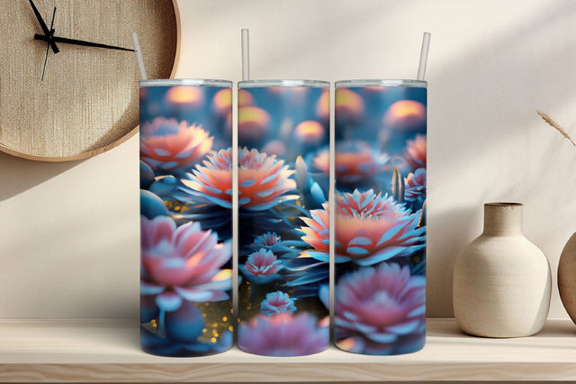 Free 3D Flowers Tumbler Wrap Design 3D Paper Rupkotha 
