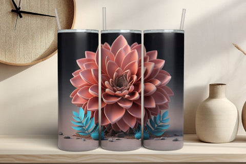 Free 3D Flowers Tumbler Wrap Design 3D Paper Rupkotha 