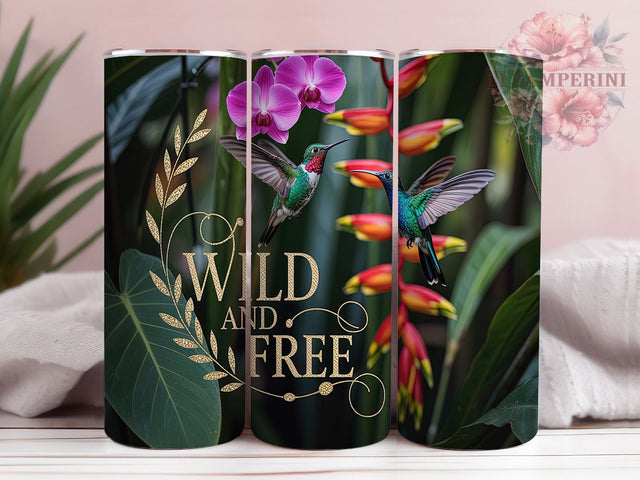 Free Bird Nature Spirit Tumbler Wrap, Free Bird Design, Garden Freedom Art, Wildlife Quote Cup, Bird Lover Gift, Inspirational Bird Wrap, Natural Beauty Sublimation Sublimation Li Zamperini 