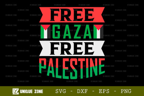 Free Gaza Free Palestine SVG Freedom For Palestine Tshirt Bundle Palestine Quote Design, TG 0017 SVG Unique Zone 