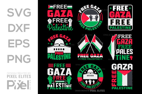 Free Gaza Free Palestine SVG Justice for Palestine Tshirt Bundle Palestine Quote Design, PET 00356 SVG ETC Craft 