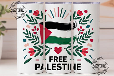 Free Palestine 20oz Tumbler Wrap Sublimation sassyprint 