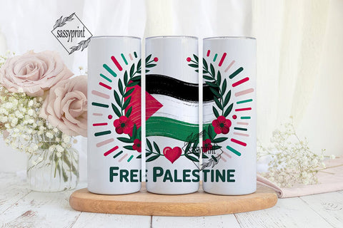 Free Palestine 20oz Tumbler Wrap Sublimation sassyprint 