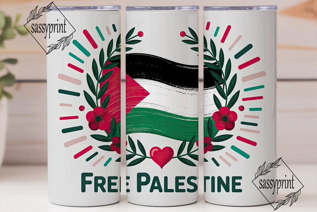 Free Palestine 20oz Tumbler Wrap Sublimation sassyprint 