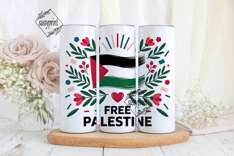 Free Palestine 20oz Tumbler Wrap Sublimation sassyprint 