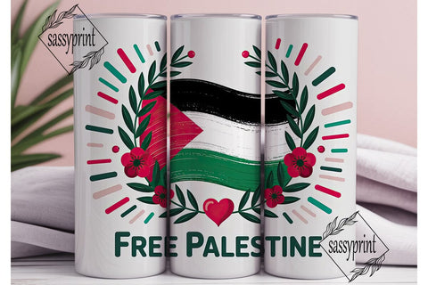 Free Palestine 20oz Tumbler Wrap Sublimation sassyprint 