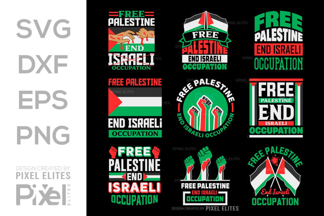 Free Palestine End Israeli Occupation SVG Free Palestine Tshirt Bundle Palestine Quote Design, PET 00364 SVG ETC Craft 