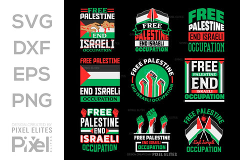 Free Palestine End Israeli Occupation SVG Free Palestine Tshirt Bundle Palestine Quote Design, PET 00364 SVG ETC Craft 