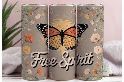 Free Spirit Butterfly 20oz Tumbler Wrap Sublimation PixelChick 