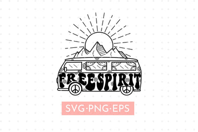 Free Spirit Hippie Svg SVG MaiaLunaDesign 
