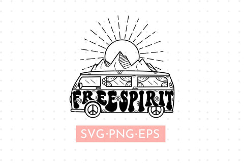 Free Spirit Hippie Svg SVG MaiaLunaDesign 