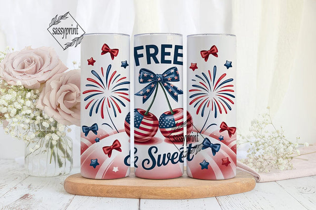Free & Sweet 20oz Tumbler Wrap Sublimation sassyprint 