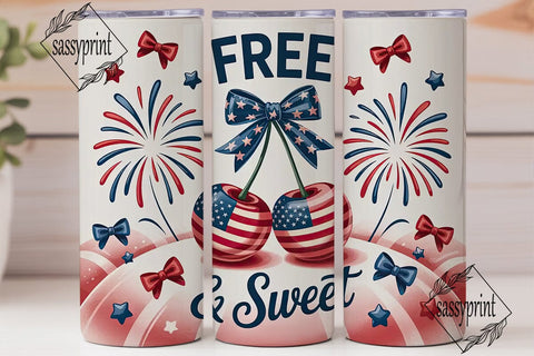 Free & Sweet 20oz Tumbler Wrap Sublimation sassyprint 