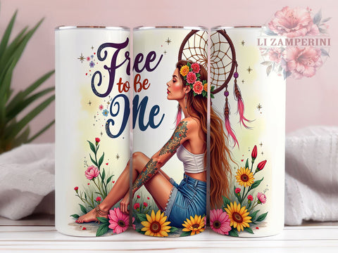 Free to Be Me Tumbler, 20oz Sublimation Design, Mystic Tumbler PNG, Inspirational Quote Tumbler, Digital Download Tumbler, Bohemian Gift Tumbler Sublimation Li Zamperini 