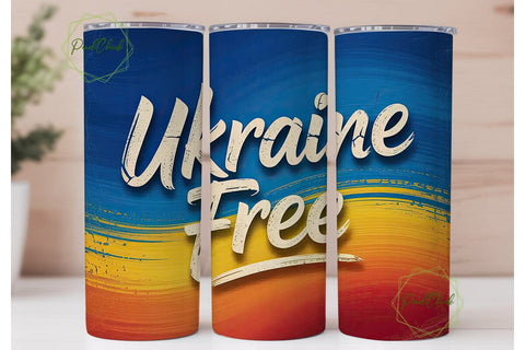 Free Ukraine 20oz Tumbler Wrap Sublimation PixelChick 