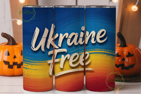 Free Ukraine 20oz Tumbler Wrap Sublimation PixelChick 