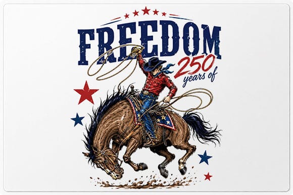 Freedom 250 Patriotic Cowboy PNG | Western Sublimation PNG SVG BillahCrafts 