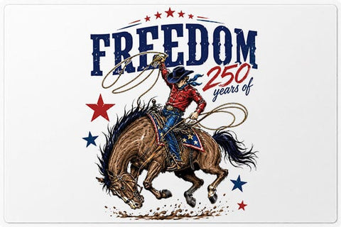 Freedom 250 Patriotic Cowboy PNG | Western Sublimation PNG SVG BillahCrafts 
